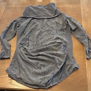 Elegant Charcoal Cowl Neck Sweater